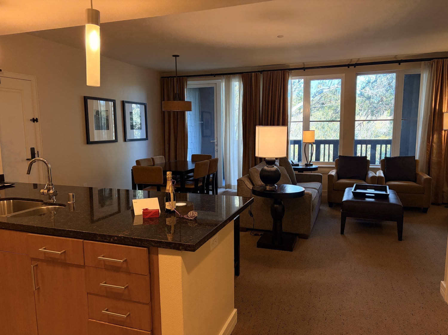 westin verasa napa premium 1 bedroom suite living area