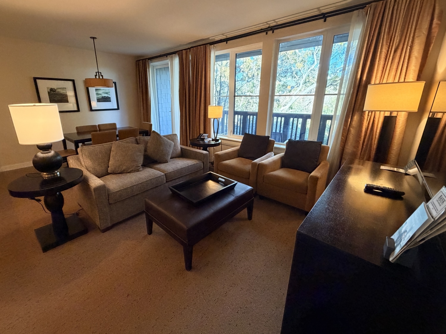westin verasa napa premium 1 bedroom suite living room seating