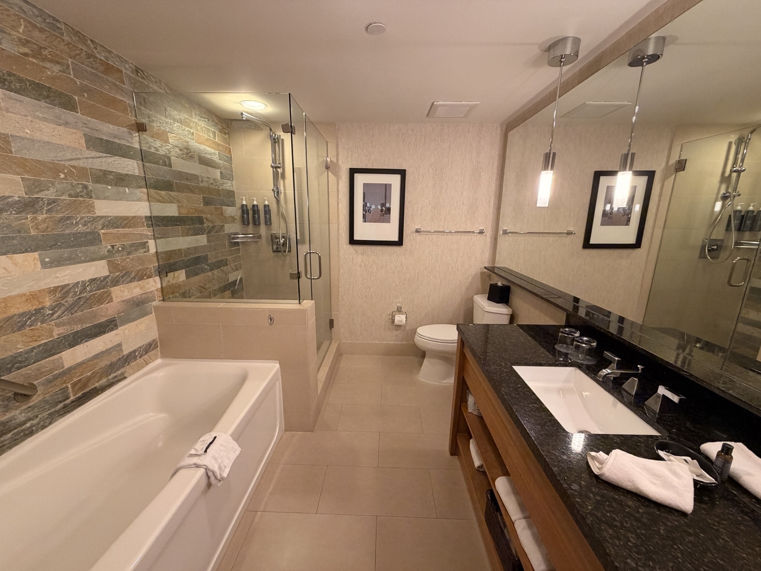 westin verasa napa premium 1 bedroom suite main bathroom overview