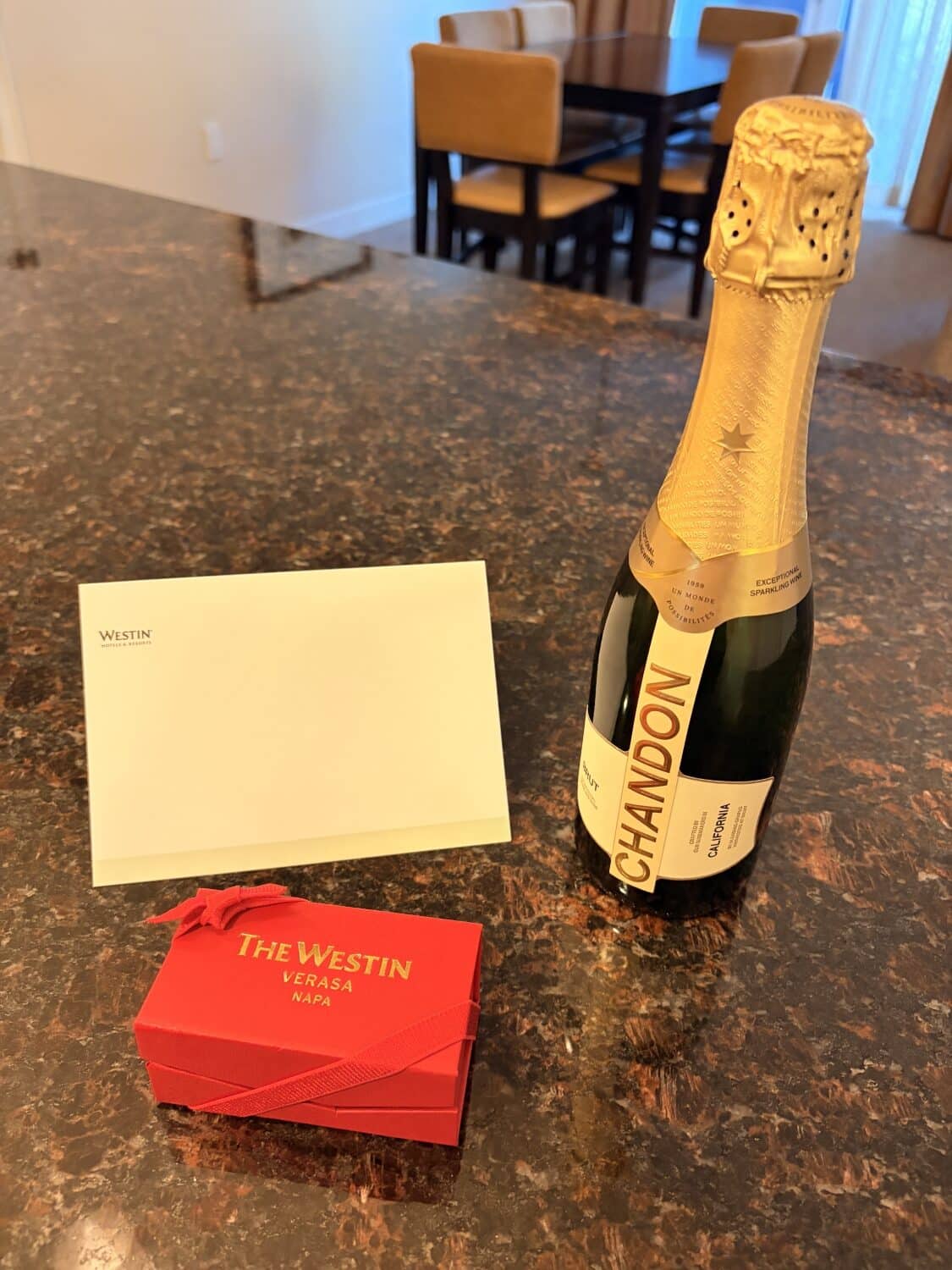 westin verasa napa premium 1 bedroom suite welcome amenity for birthday