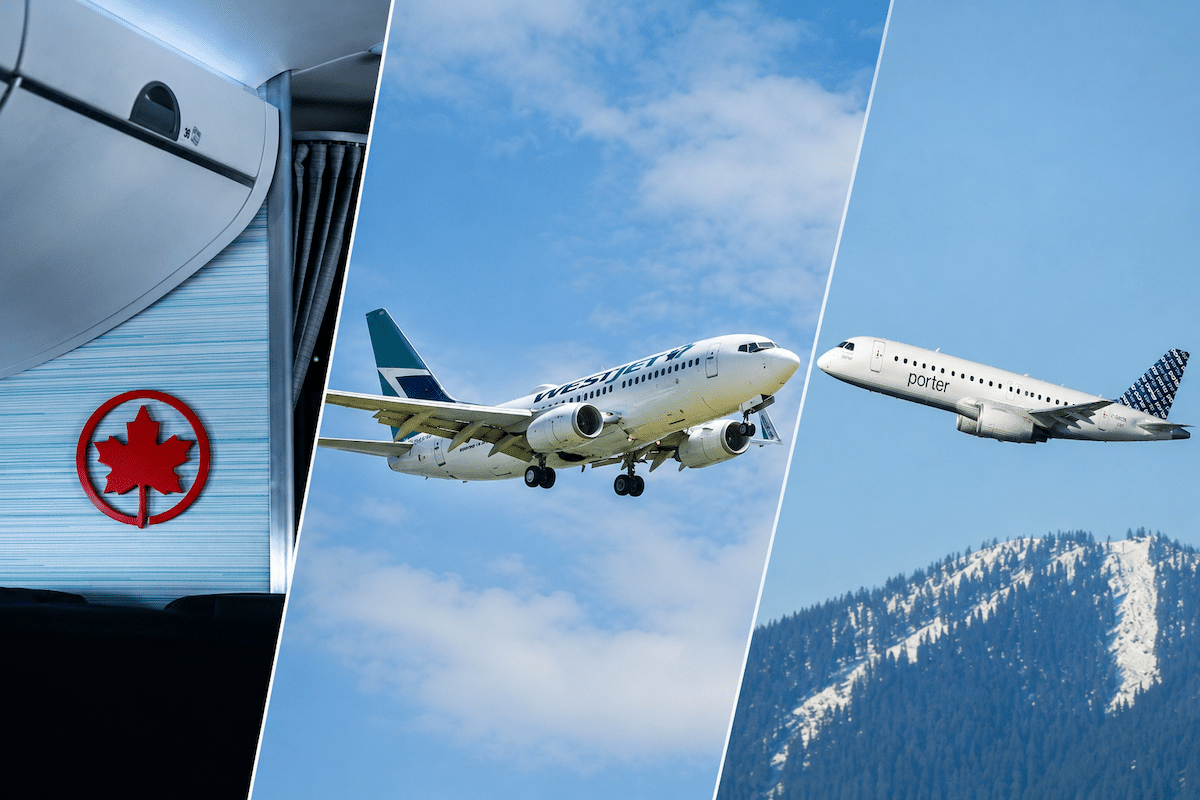air canada westjet and porter companion voucher comparison