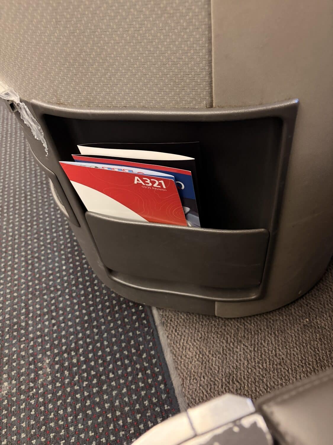 american airlines flagship first class literature pocket
