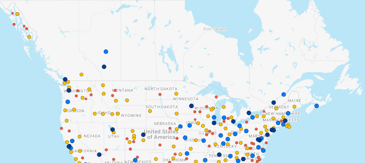 oneworld flights in canada versus the united states