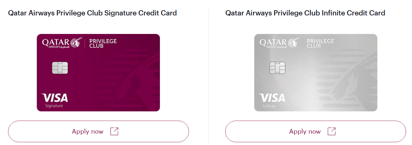 qatar airways privilege club credit cards offered by cardless