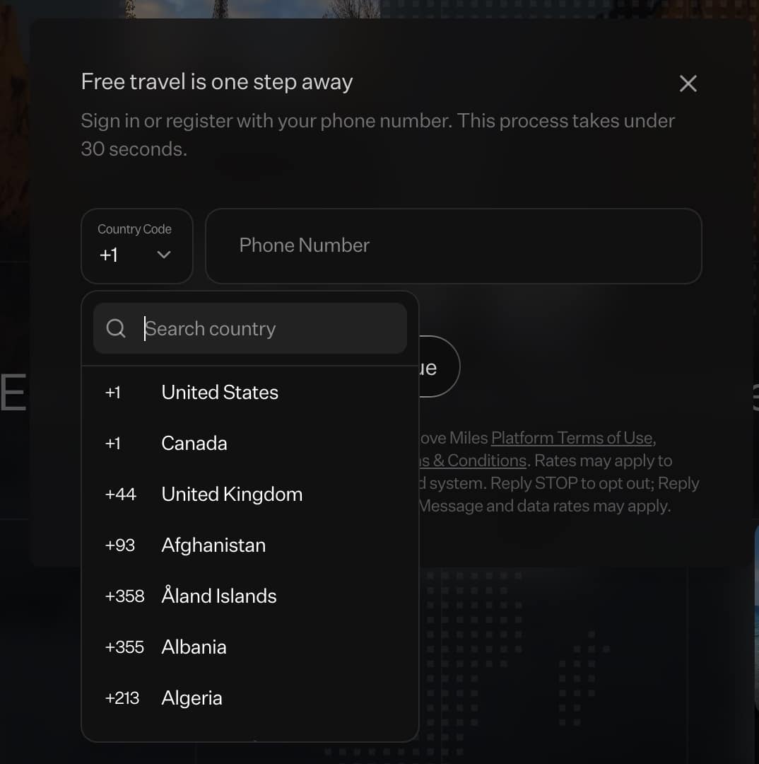rove miles phone number selection for canadians