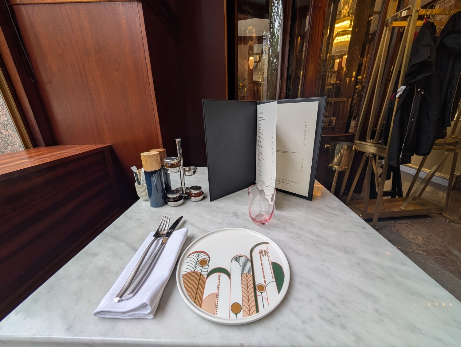 w hotel prague grand cafe table setting