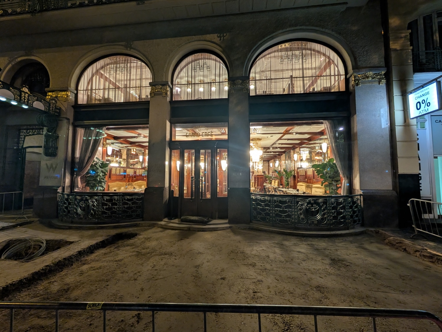 w prague hotel exterior with construction
