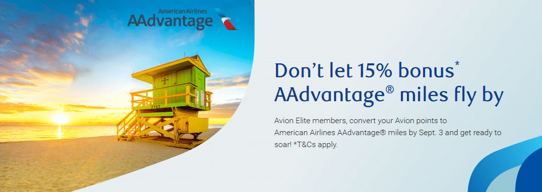 avion to american airlines aadvantage miles transfer bonus