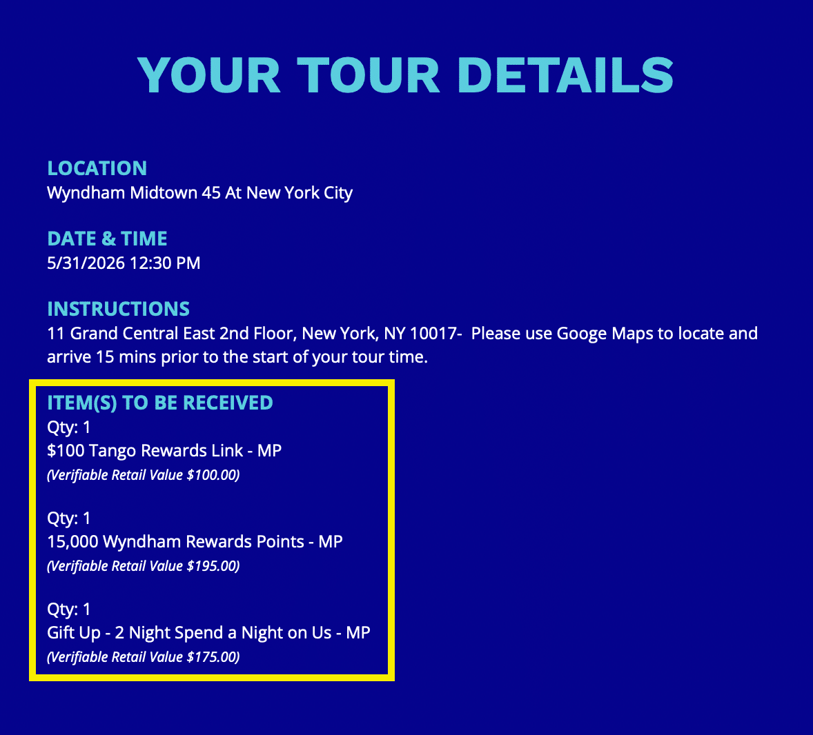 wyndham timeshare offer incentive details
