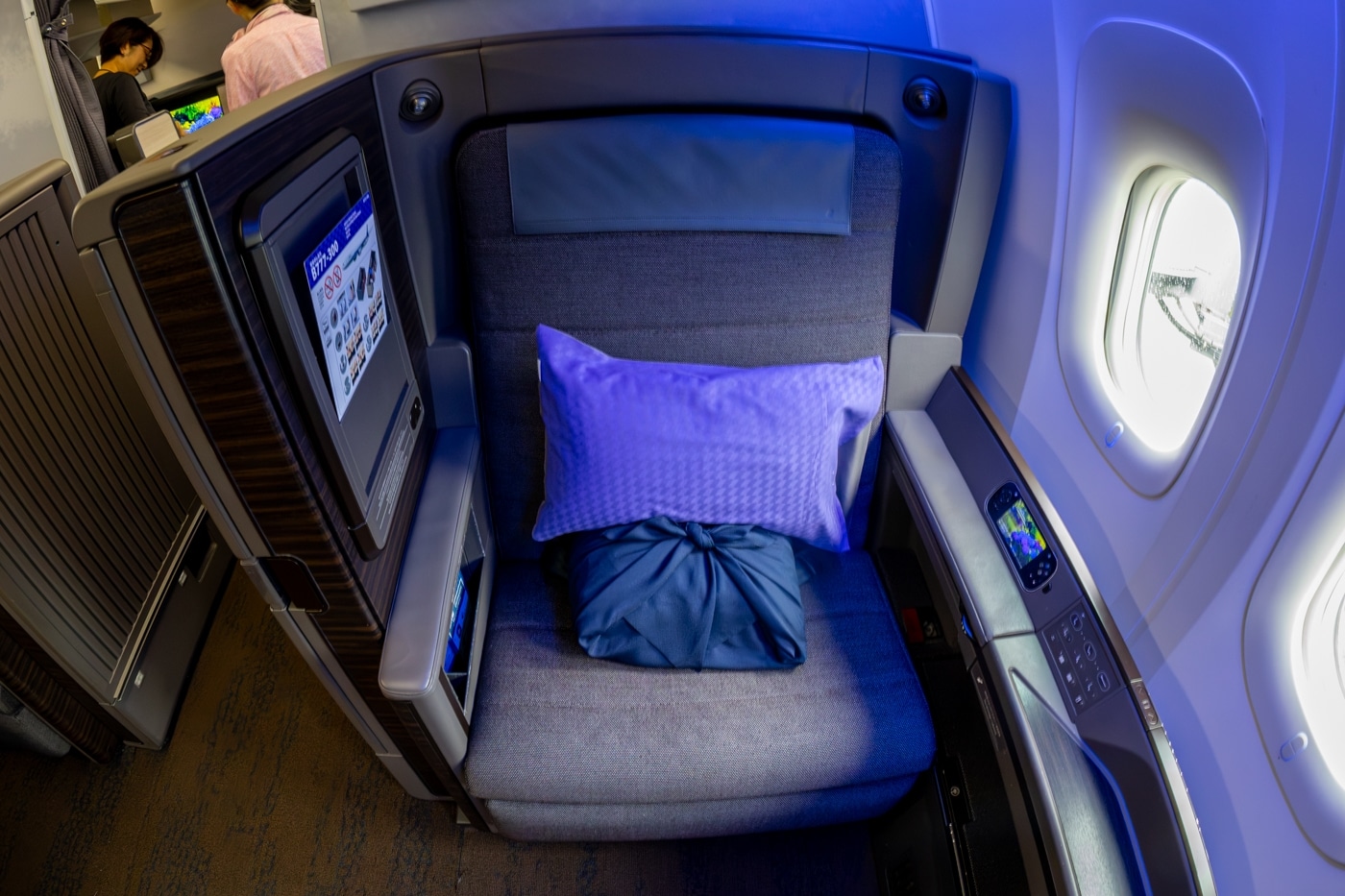 ana the suite first class front view of seat