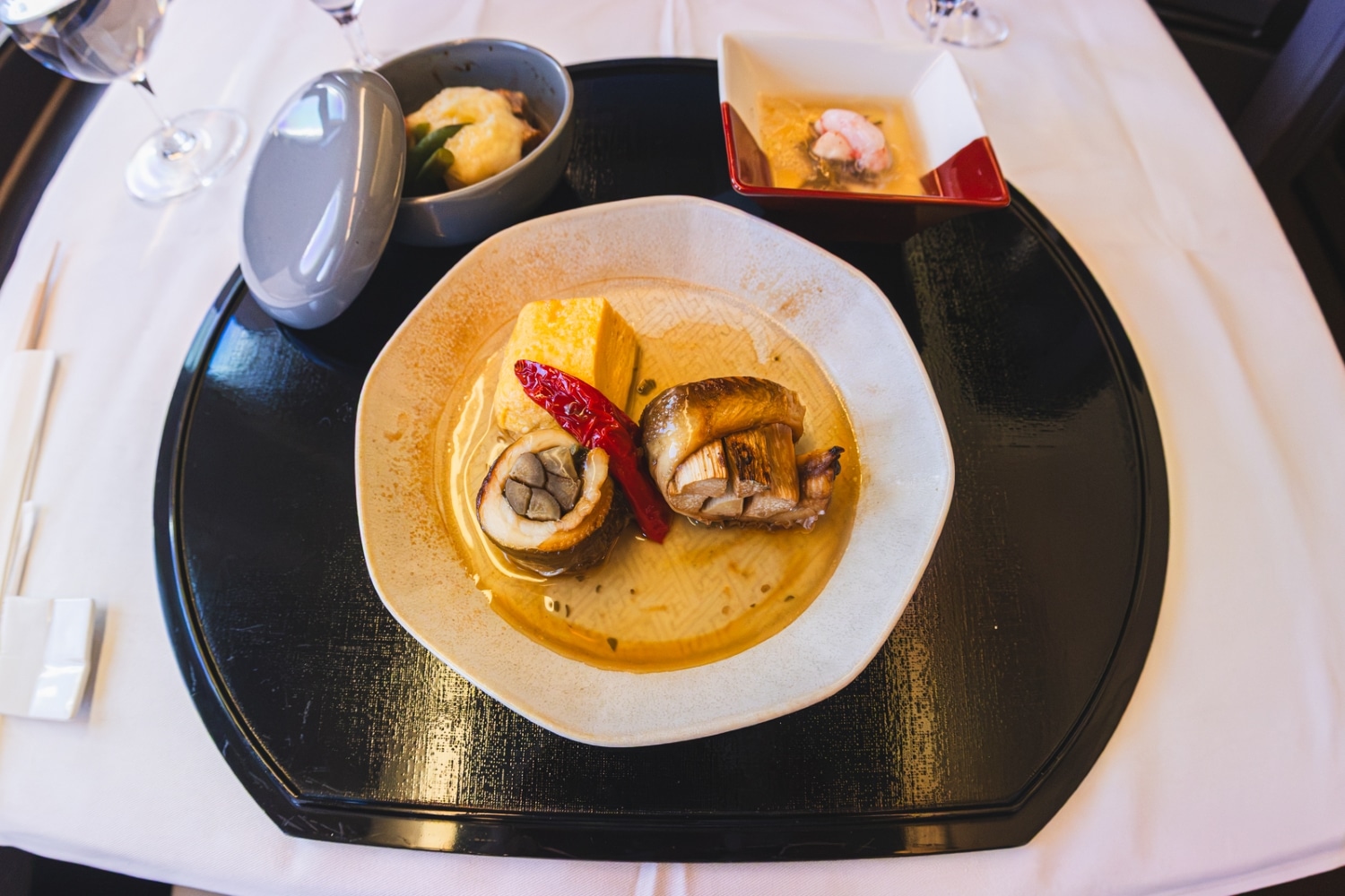 ana the suite first class japanese meal main course