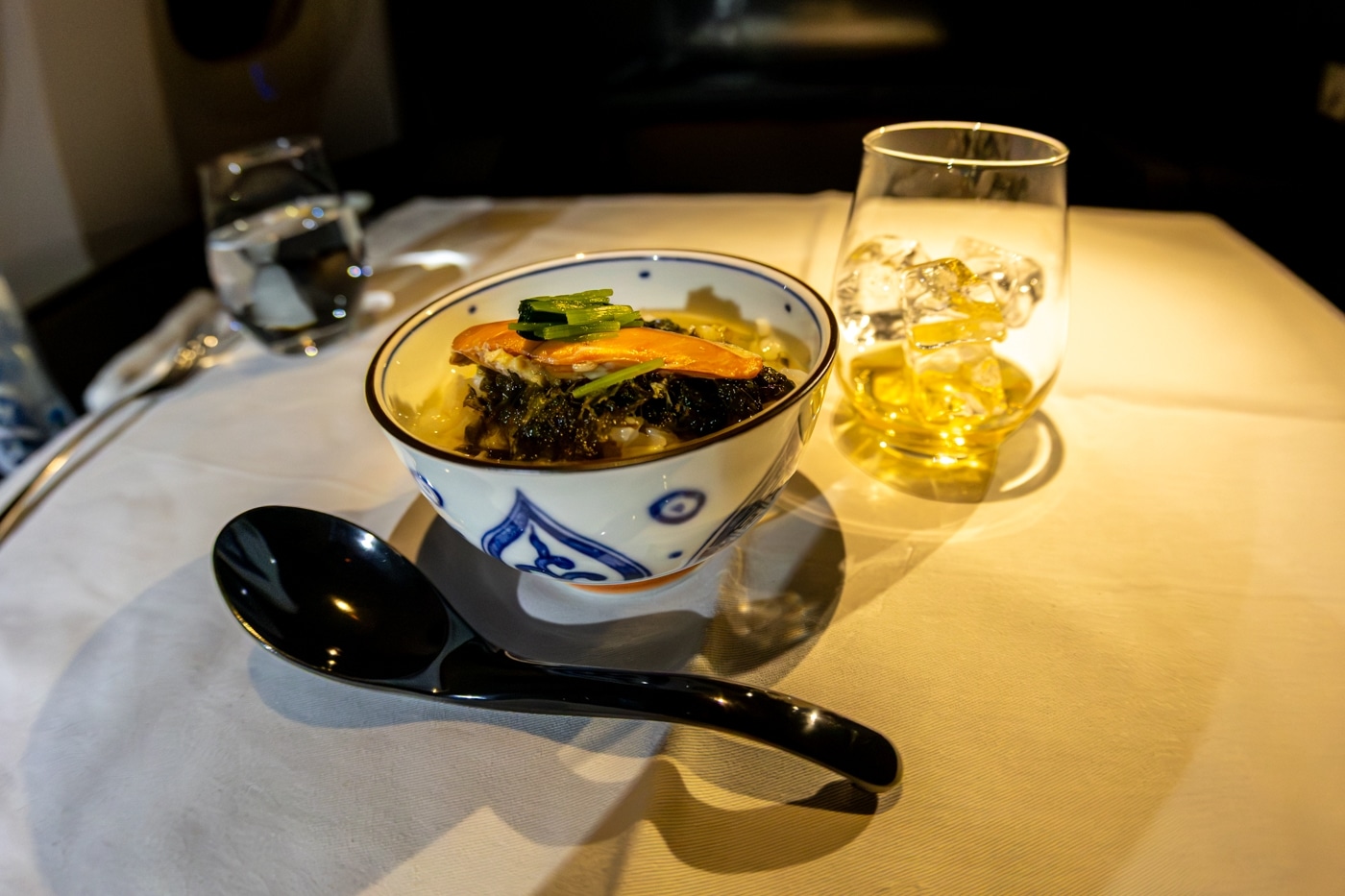 ana the suite first class rice bowl with grilled salmon