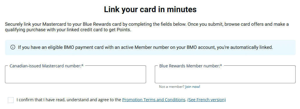 blue rewards card-linked offers form for any canadian mastercard