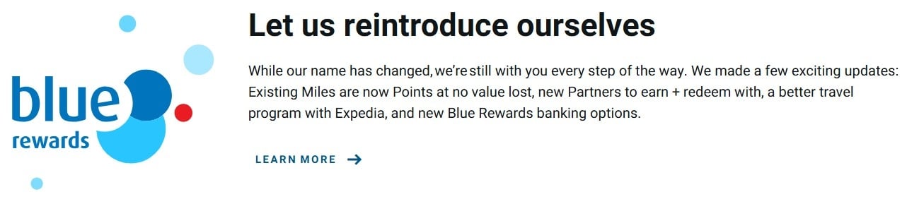 blue rewards introduction banner