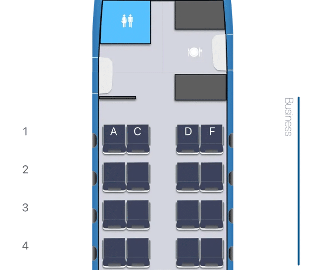 klm cityhopper business class embraer 175 seat map