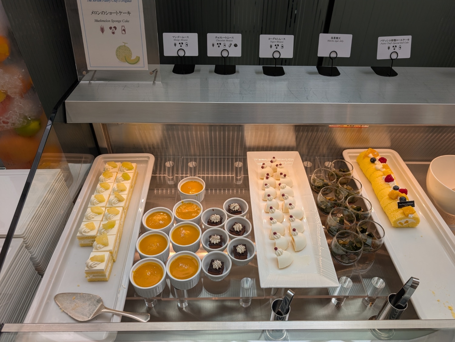 tokyo station hotel atrium restaurant breakfast dessert selection