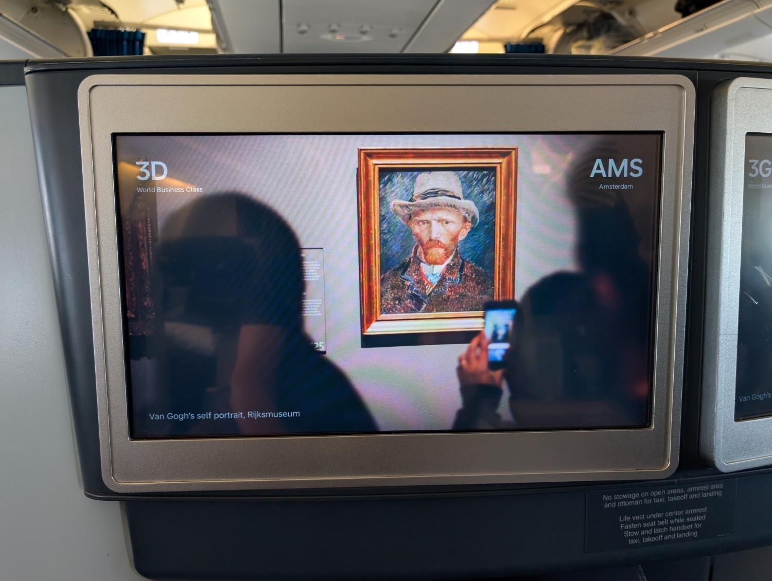 klm business class entertainment console welcome screen