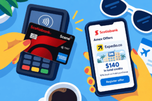 scotiabank amex offers image scotia red card expedia 140 in credits