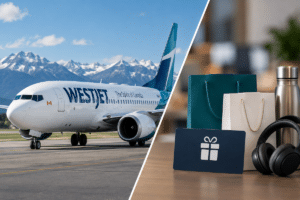westjet the spirit of canada next to merchandise